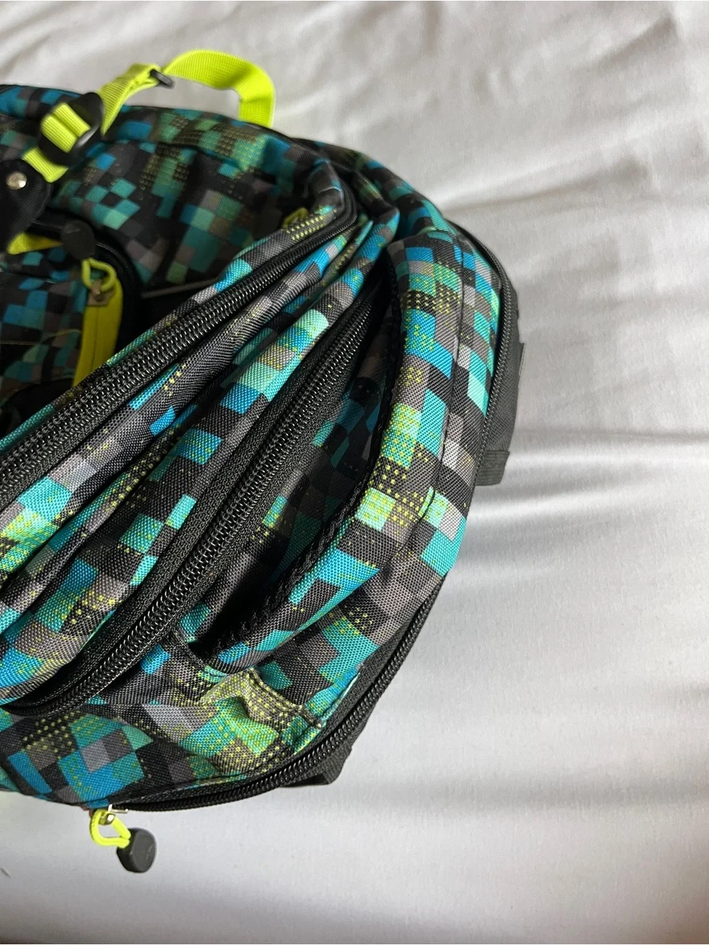 High Sierra GRIP Laptop Backpack Black Neon Green Tech Spot Geometric Digi Camo